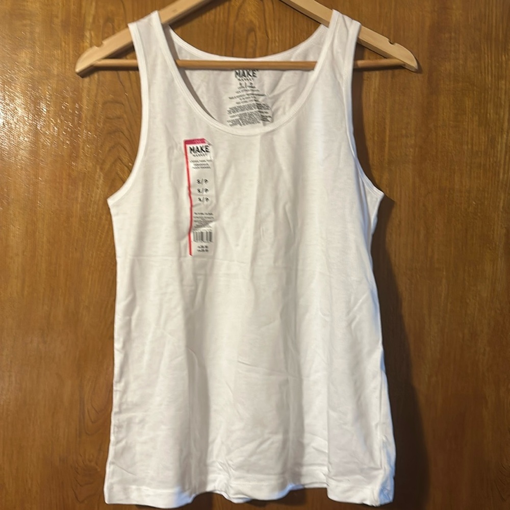 Ladies white tank top by Make Market size small!